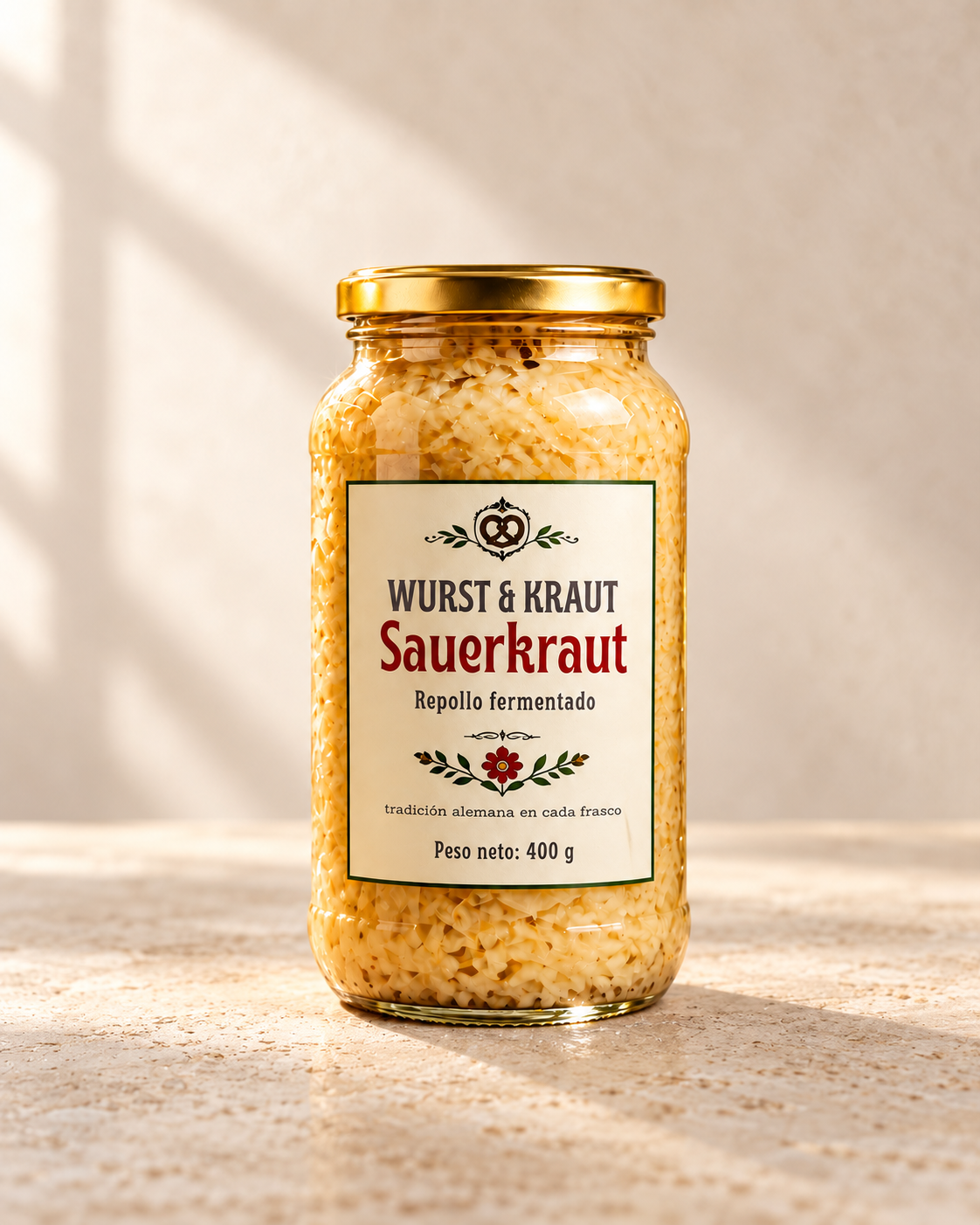 Frasco de sauerkraut WURST und KRAUT 400 g